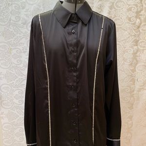 Polly satin button up